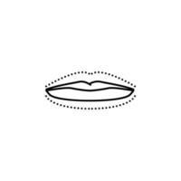 lèvre augmentation vecteur icône illustration