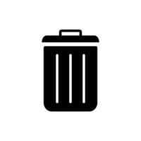 icône de la poubelle vecteur