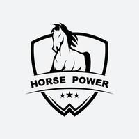 élégant cheval icône Royal étalon logo avec slogan modèle vecteur