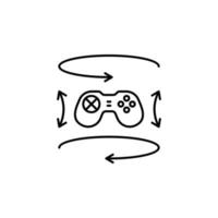 manette de jeu, augmenté réalité, rotation vecteur icône illustration