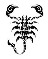 Tatouage tribal Scorpion vecteur