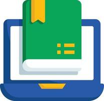 en ligne bibliothèque numérique livre en ligne apprentissage portable ebook en train de lire vecteur