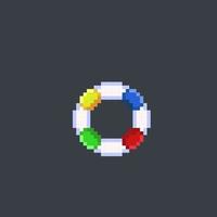 nager ballon dans pixel art style vecteur