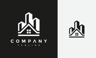 bâtiment et maison toit logo vecteur