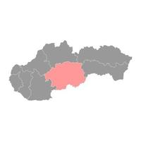 banska bystrica carte, Région de slovaquie. vecteur illustration.