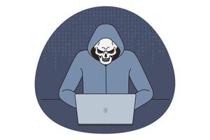 anonyme pirate Pause dans ordinateur système vecteur