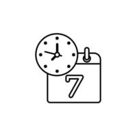calendrier et temps vecteur icône illustration
