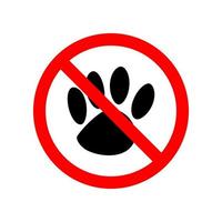 interdit animaux vecteur icône illustration