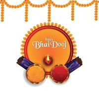 happy bhai dooj, le festival de la tradition indienne vecteur