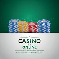 jeu de casino en ligne avec fond de luxe vecteur