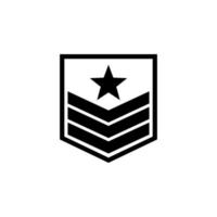 militaire badge sur le manche vecteur icône illustration