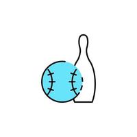 bowling, sport vecteur icône illustration