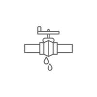 plombier, soupape, l'eau vecteur icône illustration