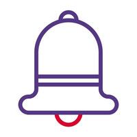 cloche icône bicolore rouge violet Couleur Pâques symbole illustration. vecteur