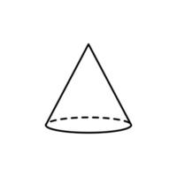 géométrique formes, cône vecteur icône illustration