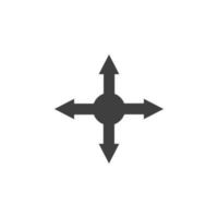 La Flèche tout directions vecteur icône illustration