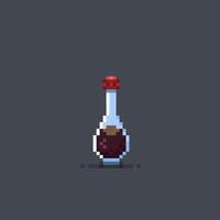 ketchup bouteille dans pixel art style vecteur