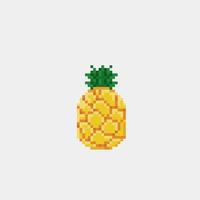 ananas fruit dans pixel art style vecteur