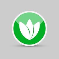 logos d'écologie d'icône d'élément nature feuille verte sur fond blanc .vector illustrator vecteur