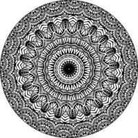 Facile circulaire modèle dans forme de mandala pour henné, Mehndi, tatouage, décoration. décoratif ornement dans ethnique Oriental style. coloration livre page. cercle vecteur clipart floral fleur Oriental modèle