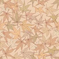 modèle sans couture floral feuille automnale. fond de feuilles d'automne. toile de fond nature automne s & # 39; épanouir vecteur