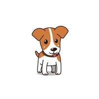 dessin animé vecteur caractère mignon jack russell terrier chien