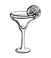 cocktails. vecteur clipart. main tiré