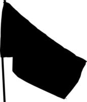 vecteur silhouette de drapeau sur blanc Contexte