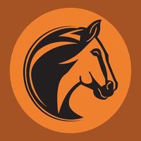 cheval tête icône vecteur illustration logo icône