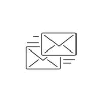 envoyer message, des lettres vecteur icône illustration