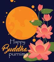 content bhuddha Purnima vesak journée salutation Publier vecteur dessins