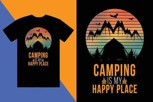 Créatif aventure, montagne, Extérieur, camping, Douane logo T-shirt conception vecteur