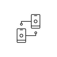 pair à pair, bloquer chaîne vecteur icône illustration