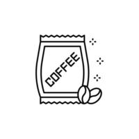 café sac des haricots vecteur icône illustration