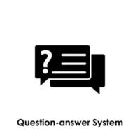 discours, question, Question Réponse système vecteur icône illustration