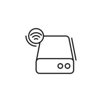 difficile disque, Wifi, la mise en réseau vecteur icône illustration