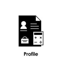 profil, utilisateur, CV vecteur icône illustration