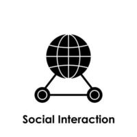 monde, mondial, social interaction vecteur icône illustration