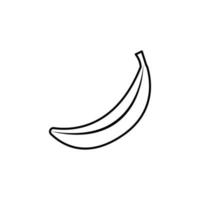 banane contour vecteur icône illustration