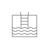 échelle nager bassin vecteur icône illustration