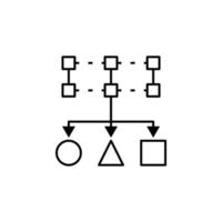 Les données analyse, classification, la gestion vecteur icône illustration