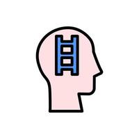tête escaliers vecteur icône illustration