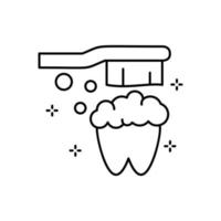 dent, brosse à dents vecteur icône illustration