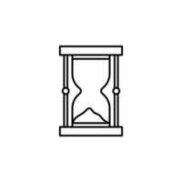 temps gestion, horloge, heure, Sablier, sable, temps vecteur icône illustration