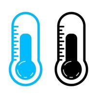 thermomètre icône ensemble temps prévoir icône climat météorologie widget icône. électronique thermomètre Température symbole. fahrenheit Température icône médical dispositif tester tube icône. vecteur