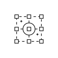 précision, gros données, cible vecteur icône illustration