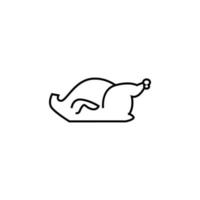 rôti poulet vecteur icône illustration