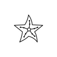 sous-marin étoile vecteur icône illustration