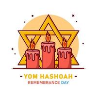 yom hashoah vecteur illustration, holocauste souvenir journée.