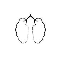 poumons, organes vecteur icône illustration